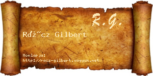 Rácz Gilbert névjegykártya