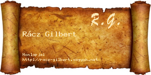 Rácz Gilbert névjegykártya