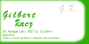 gilbert racz business card